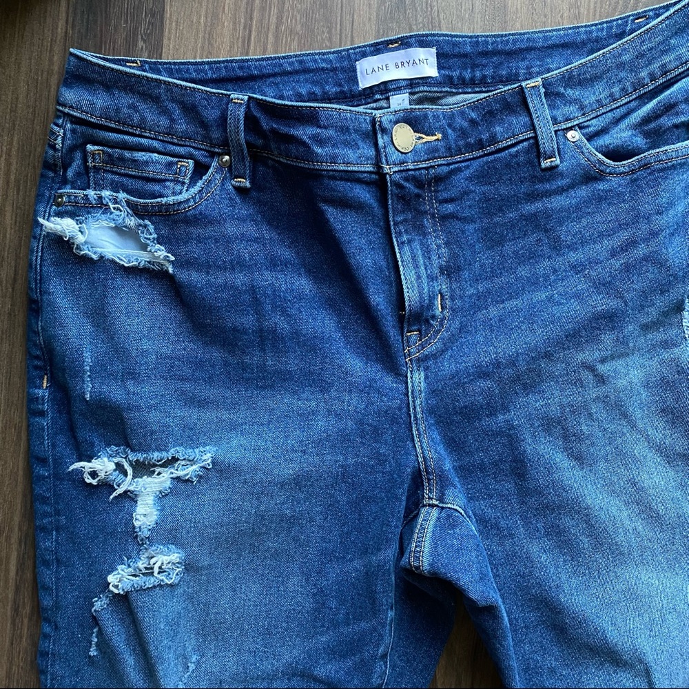 Lane Bryant Distressed Denim Jeans Size 14 - Picture 2 of 9